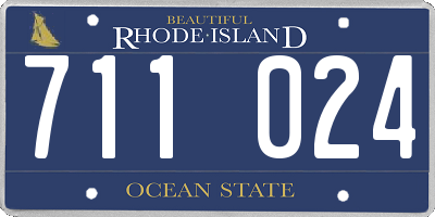 RI license plate 711024