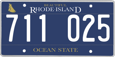 RI license plate 711025