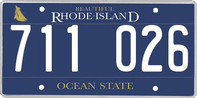 RI license plate 711026