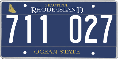 RI license plate 711027