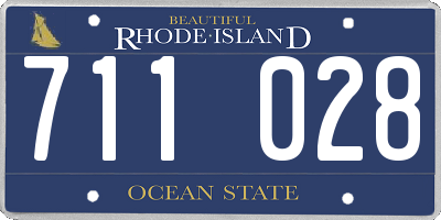 RI license plate 711028