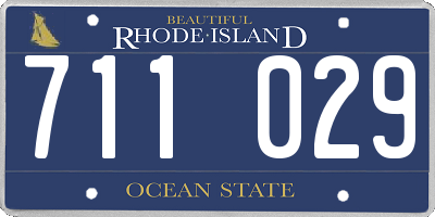 RI license plate 711029