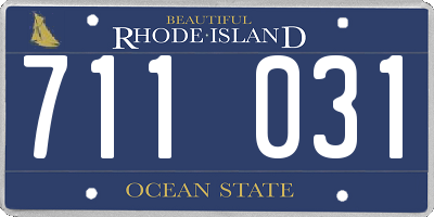 RI license plate 711031