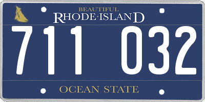 RI license plate 711032