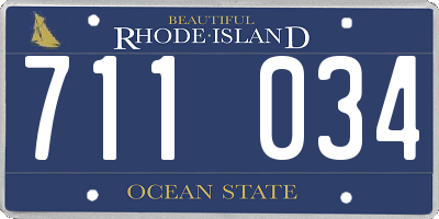 RI license plate 711034