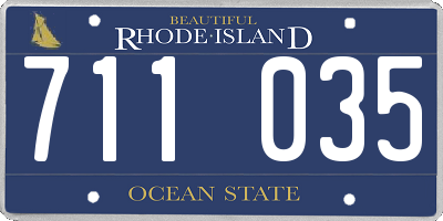RI license plate 711035