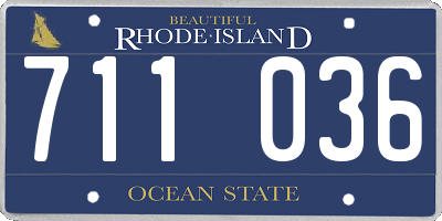 RI license plate 711036