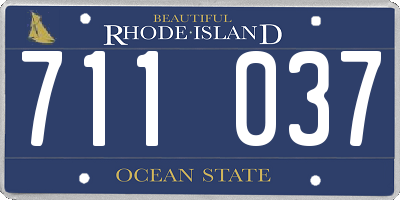 RI license plate 711037
