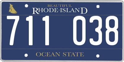RI license plate 711038