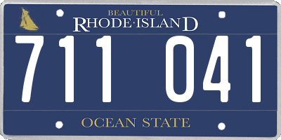 RI license plate 711041