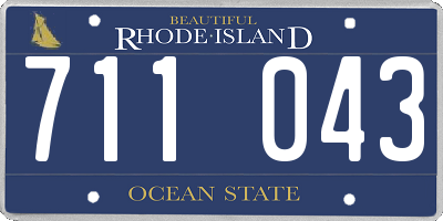 RI license plate 711043