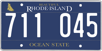 RI license plate 711045