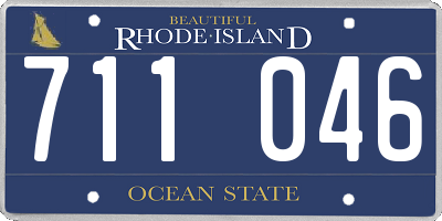 RI license plate 711046