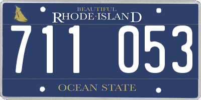RI license plate 711053