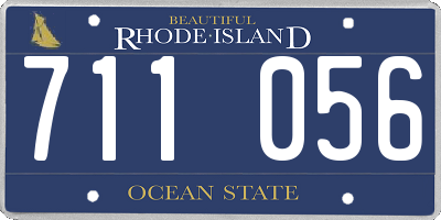RI license plate 711056