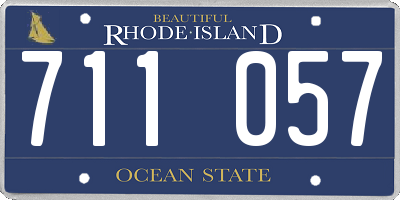 RI license plate 711057