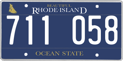 RI license plate 711058