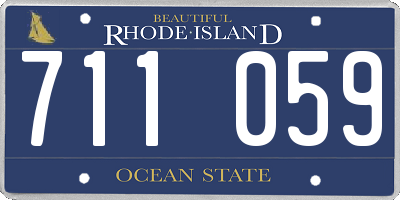 RI license plate 711059