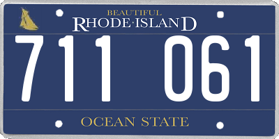 RI license plate 711061