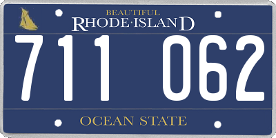 RI license plate 711062