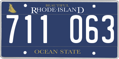 RI license plate 711063