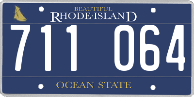 RI license plate 711064