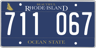 RI license plate 711067