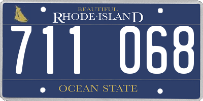 RI license plate 711068