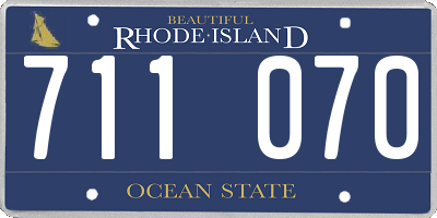 RI license plate 711070
