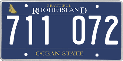 RI license plate 711072