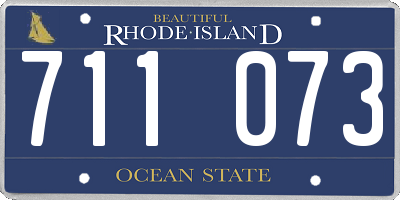 RI license plate 711073