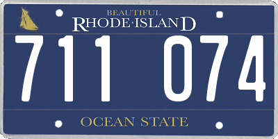 RI license plate 711074