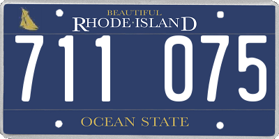 RI license plate 711075