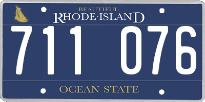 RI license plate 711076