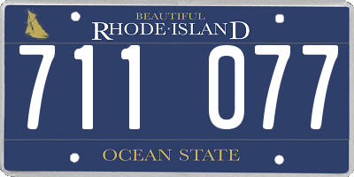 RI license plate 711077
