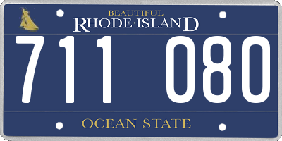 RI license plate 711080