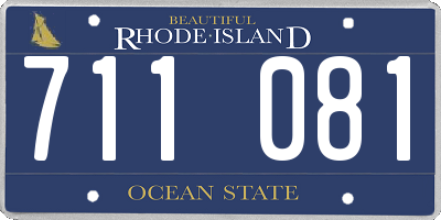 RI license plate 711081