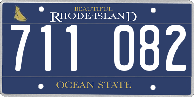 RI license plate 711082