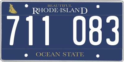 RI license plate 711083