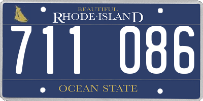RI license plate 711086