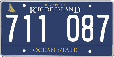 RI license plate 711087