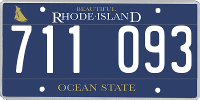 RI license plate 711093
