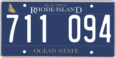 RI license plate 711094