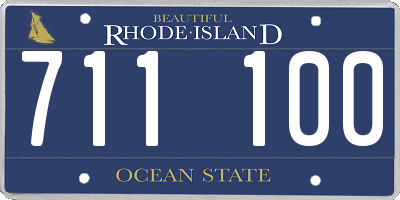 RI license plate 711100
