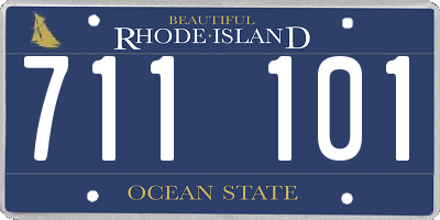 RI license plate 711101