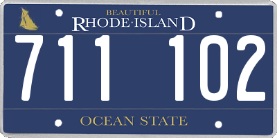 RI license plate 711102