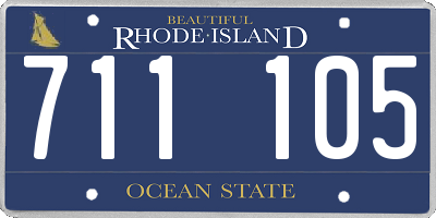 RI license plate 711105
