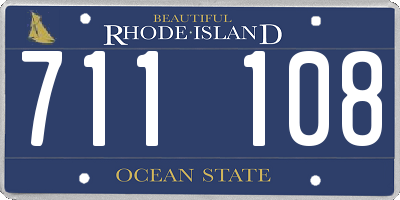 RI license plate 711108