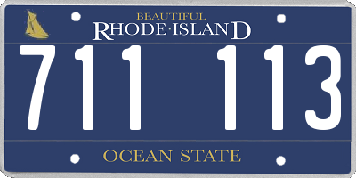 RI license plate 711113