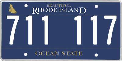 RI license plate 711117